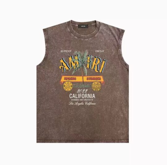 Amiri Shirt Sleeveless Brown